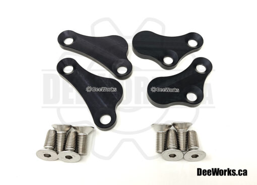 Ls Freeze Plug Retainer Hold Down Plates Black Andized Aluminum