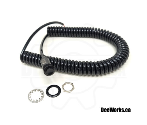 Black Steering Push Buttons with Coiled Cable
