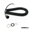 Black Steering Push Buttons with Coiled Cable