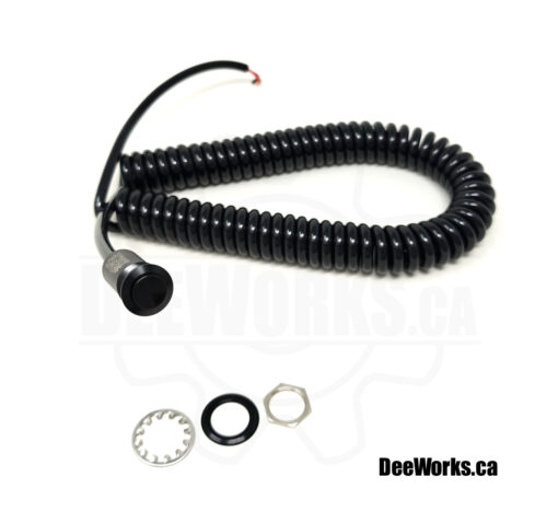 Black Steering Push Buttons with Coiled Cable