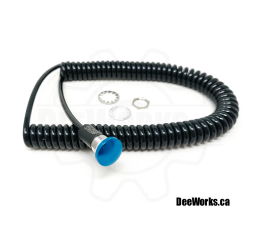 Blue Mushroom Steering Push Buttons with Coiled Cable