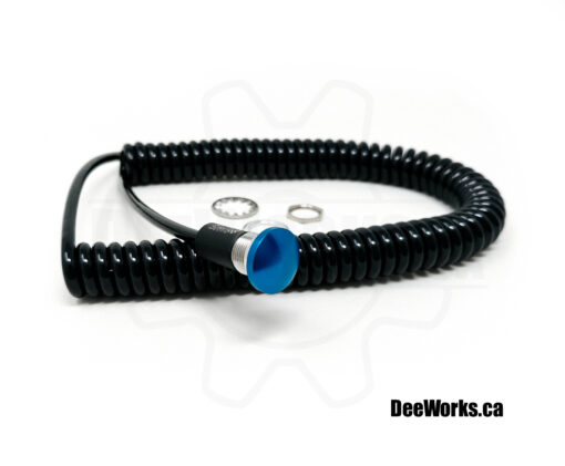 Blue Mushroom Steering Push Buttons with Coiled Cable