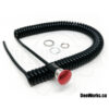 Red Mushroom Steering Push Buttons with Coiled Cable
