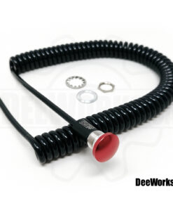Red Mushroom Steering Push Buttons with Coiled Cable
