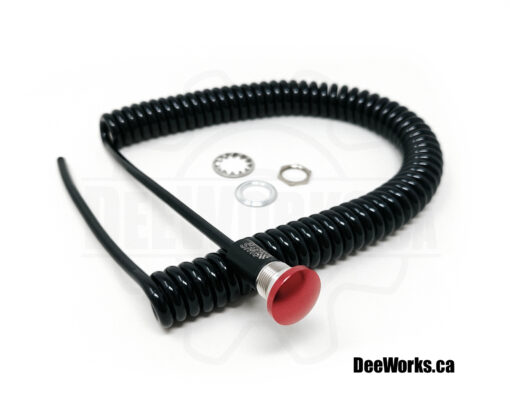 Red Mushroom Steering Push Buttons with Coiled Cable