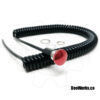 Red Mushroom Steering Push Buttons with Coiled Cable