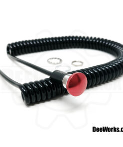 Red Mushroom Steering Push Buttons with Coiled Cable