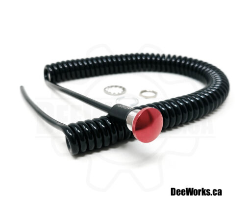 Red Mushroom Steering Push Buttons with Coiled Cable