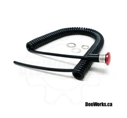Red Mushroom Steering Push Buttons with Coiled Cable