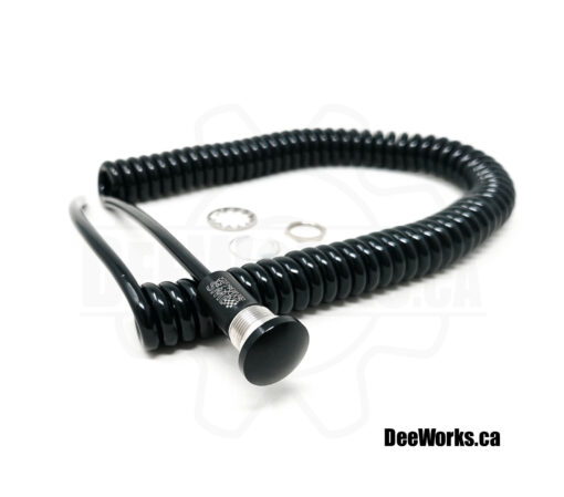 Black Mushroom Steering Push Buttons with Coiled Cable