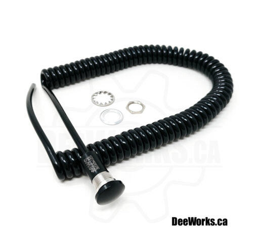 Black Mushroom Steering Push Buttons with Coiled Cable