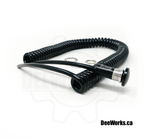 Black Mushroom Steering Push Buttons with Coiled Cable